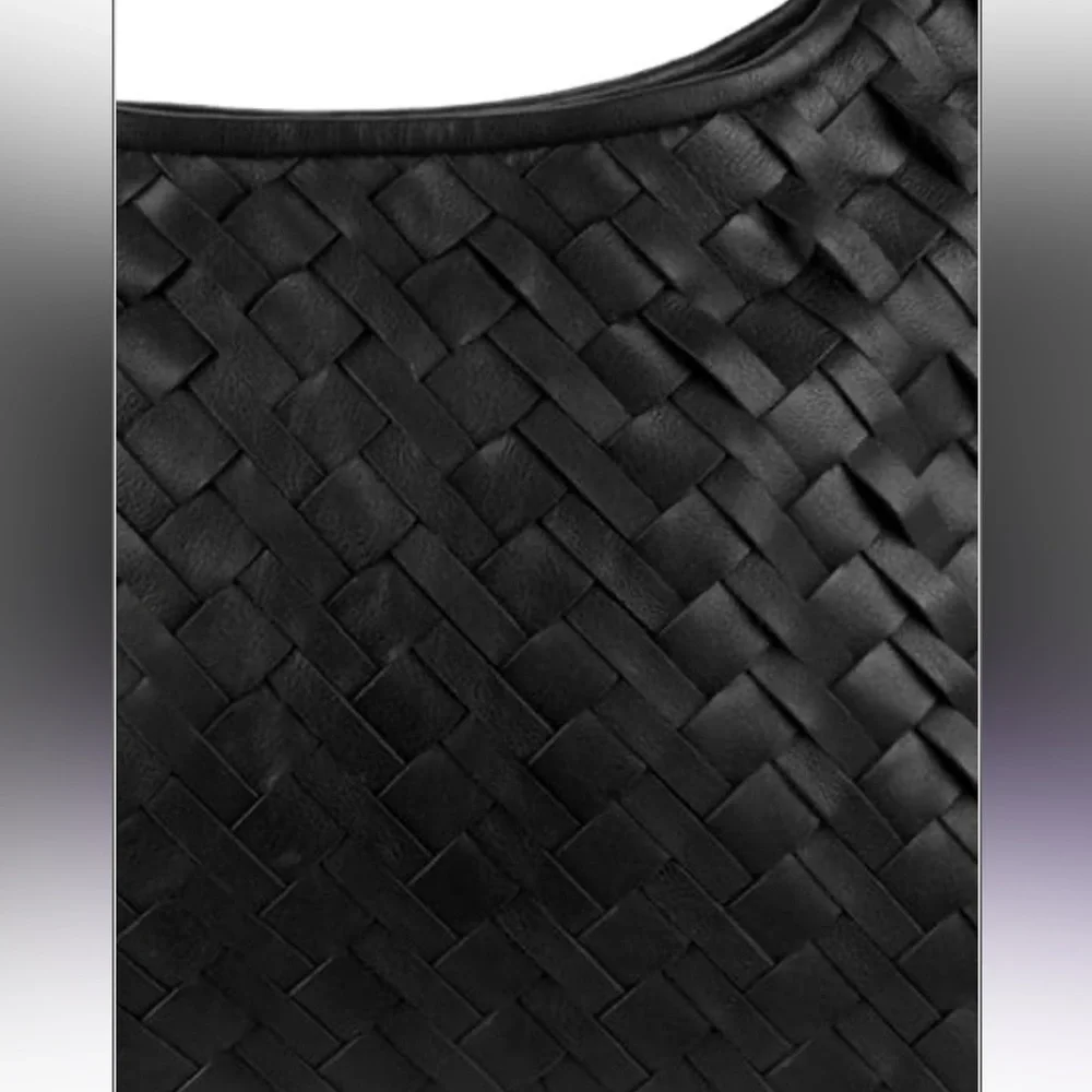 Walter Baker Shoulder Bag Black Woven Handbag